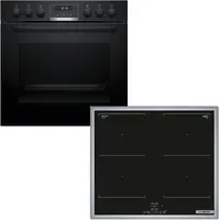 Bosch HND617LS67 (HEB517BB4 + NVQ645CB6E) Herdset mit Induktionskochfeld
