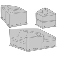 VCM ebuy24 Gartenmöbel Abdeckung Luksus Schwarz 60 x 173