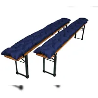 TexDeko Bierbankauflage 110 x 25 cm blau 2-tlg.