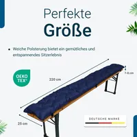 TexDeko TexDeko® Garden 2er-Pack Bierbankauflagen für Bierzeltgarnitur gesteppt UV-beständig