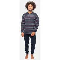 Ammann Schlafanzug Langarm Organic Cotton in Night Blue |