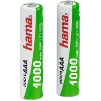 Hama NiMH-Akkus 2x AAA, 1000 mAh, 1,2V (00087088)