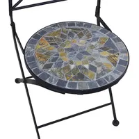 Mojawo Mojawo, Gartenstühle, 2er Mosaik Klappstuhl Bistrostuhl Balkonstuhl Gartenstuhl