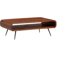 Wohnling Couchtisch Sheesham massiv rechteckig konisch 55x30x90 cm