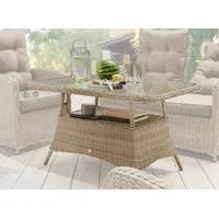 Destiny Gartentisch »MERANO«, (120x66x77cm), Aluminium, Polyrattan braun