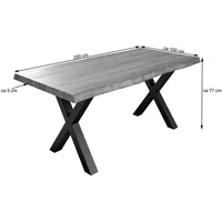 Ab:stil.art.moebel Esstisch 200 x 79 x 100 cm Akazie