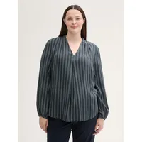 Tom Tailor PLUS Langarmbluse mit Muster blau 52