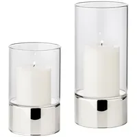 Edzard Windlicht Granada Glas Silber