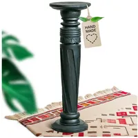 Livasia gedrehte Deko Holzsäule 60cm – Antik-Look Podest, Blumensäule,