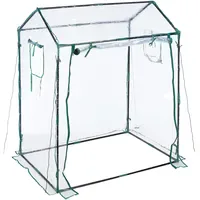 Relaxdays Foliengewächshaus Kunststoff Transparent 152 cm x 132 cm