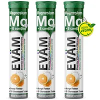 Eväm Magnesium+Vitamin B Complex Brausetabletten Zitrone 3x 20 Stück