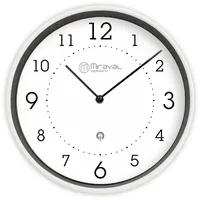 Miraval Design Kunststoff, analog, Funkuhr, Ø 25 cm, weiß,