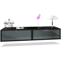 Vladon Lowboard, Grau, Holzwerkstoff, 80x37x29 cm, Wohnzimmer, Wohnwände, Lowboards,