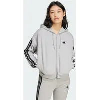 Adidas Essentials 3-Streifen French Terry Kapuzenjacke Medium Grey Heather