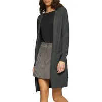 QS Strickjacke aus Viskosemix, Damen, schwarz, M