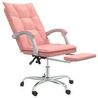 VidaXL Bürostuhl mit Liegefunktion Rosa Kunstleder