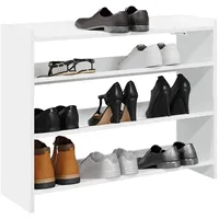 VidaXL Schuhregal Weiß 80x25x62 cm Holzwerkstoff