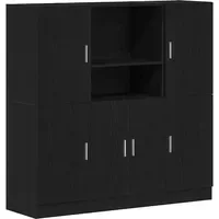 VidaXL Küchenschrank-Set 3-tlg. Schwarz