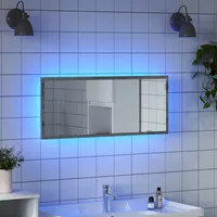 VidaXL LED-Badspiegel Grau Sonoma 100x8,5x37 cm Holzwerkstoff
