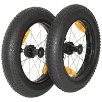BURLEY Laufrad Satz 16+ Push Button Räder Satz Schwarz