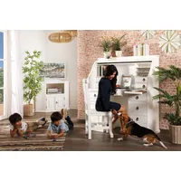 1a Direktimport Großer Sekretär MEXICO Weiß Antik - Pinie