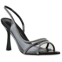 VAN HILL Damen High Heels Sandaletten Transparente Strass Party