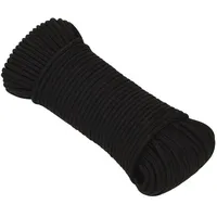 VidaXL Arbeitsseil Schwarz 5 mm 50 m Polyester