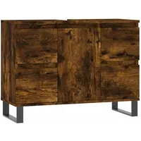 VidaXL Badschrank Räuchereiche 80x33x60 cm Holzwerkstoff