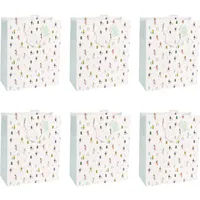 Clairefontaine 6x Geschenktasche 26,5x14x33cm, Weihnachten Schnee, 1 Pack