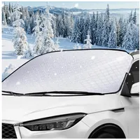 Luxuskollektion Frontscheibenabdeckung Auto Winterschutz Schnee Frost Sonne Silber
