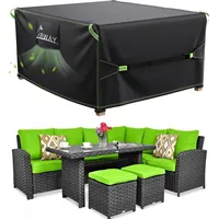 Luxuskollektion UIRWAY Gartenmöbel Abdeckung 200x200x90cm Wasserdicht Oxford-Gewebe