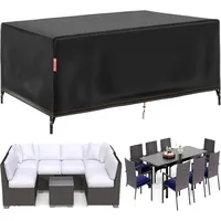 Luxuskollektion Gartenmöbel Winterfest 420D Oxford Wasserdicht Schwarz 213x132x74CM -