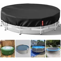 Luxuskollektion Poolabdeckung rund schwarz 460 cm
