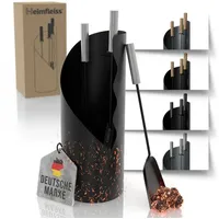 Heimfleiss Heimfleiss® Kaminbesteck Schwarz Modern | Ofenbesteck Kaminbesteck Set