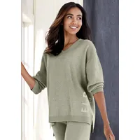 ELBSAND Sweater, aus hochwertigen Strick, Gr. 48/50, oliv meliert,