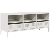 VidaXL TV-Schrank Weiß 101,5x39x43,5 cm Kaltgewalzter Stahl