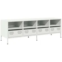VidaXL TV-Schrank Weiß 135x39x43,5 cm Kaltgewalzter Stahl