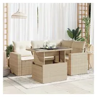 VidaXL Garten-Lounge-Set 5-tlg. beige