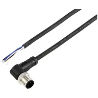 TRU Components TC-12833136 Sensor-/Aktor-Anschlussleitung M12 Stecker, gewinkelt 2 m