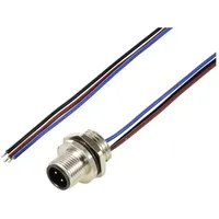 TRU Components TC-12833204 Sensor/Aktor Einbaustecker M12 Stecker, Einbau 0.5