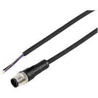 TRU Components TC-12833220 Sensor-/Aktor-Anschlussleitung M12 Stecker, gerade 5 m