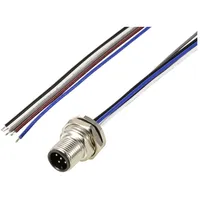TRU Components TC-12833192 Sensor/Aktor Einbaustecker M12 Stecker, Einbau 0.5