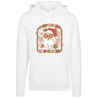 F4NT4STIC Stay Merry And Bright Hippie Santa Hoodie Weiß
