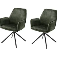 MCA Furniture Esszimmerstuhl drehbar Ramina grün ¦ Maße (cm):
