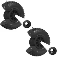 Baumarktplus 2x Sackkarrenrad PU-Rad 260x85 mm 3.00-4 PU Ersatzrad