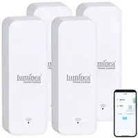 Luminea Home Control 4er-Set Temperatur- & Feuchtigkeits-Sensoren mit Bluetooth