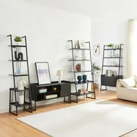 [en.casa] En.Casa, TV Möbel, Möbelset Storfjord 4-tlg. 3x Leiterregal,