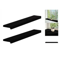 VidaXL Fensterbänke 2 Stk. Dunkelbraun 90x15x2 cm Massivholz Eiche