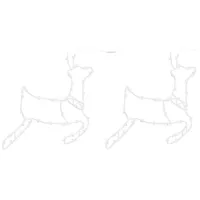 VidaXL Weihnachtsbeleuchtung Rentier-Silhouette 2Stk. 35 LEDs Warmweiß