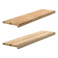 VidaXL Fensterbänke 2 Stk. Unbehandelt 100x25x2 cm Massivholz Eiche